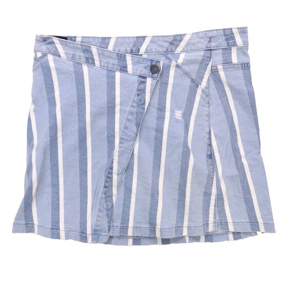 Dresses & Skirts - Kut From The Kloth Connie Overlap Jean Skirt Womens Size 12 Asymmetrical Striped